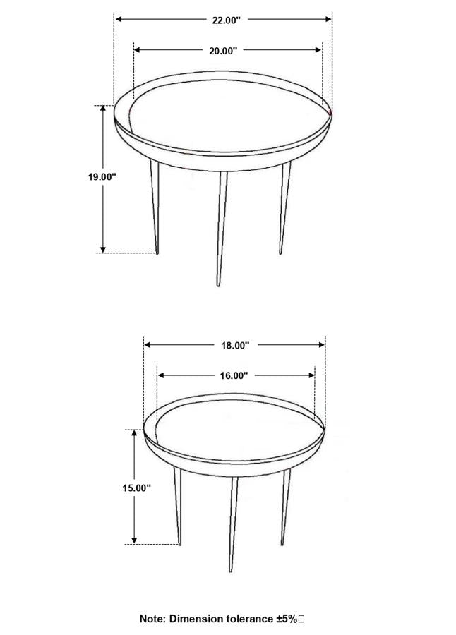 2 PC NESTING TABLE